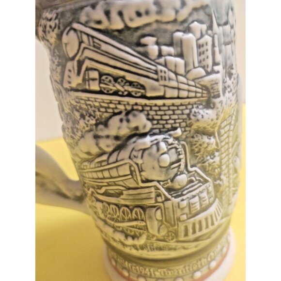 Vintage Avon Ceramarte Train Locomotive Beer Stein Brazil 1982 - Picture 6 of 13